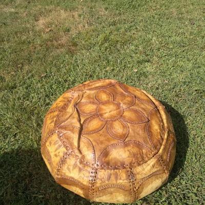 Leather otteman handmade in nevada