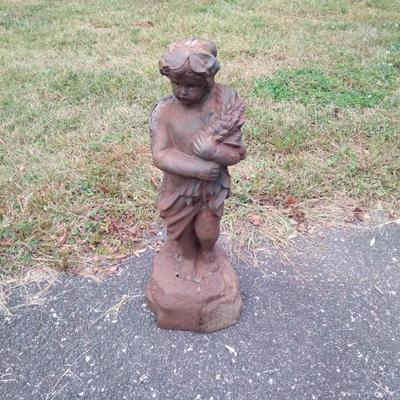 Antique cast iron statue