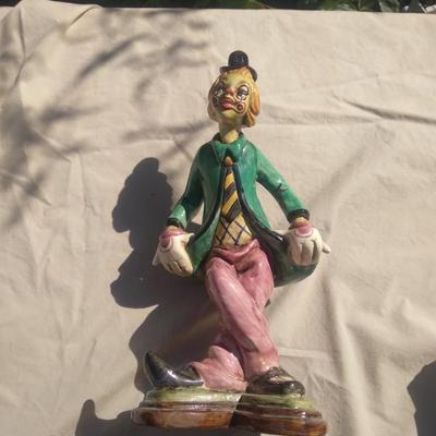 Hand painted vintage clown