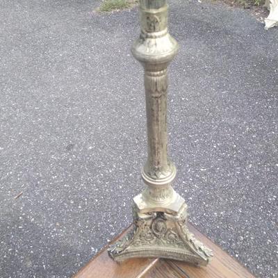 White bronze neoclassical lamp