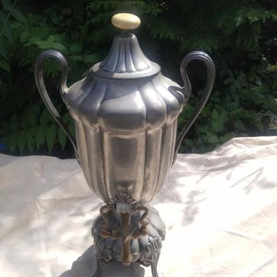 1870s antique Pewter samavor