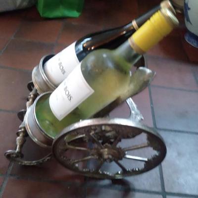 Antique silverplate double cannon wine server