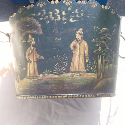 Antique hand painted jardinaire