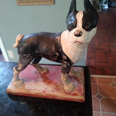 Antique terracotta dog
