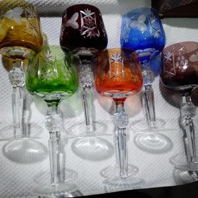  Vintage Bohemian glassware
