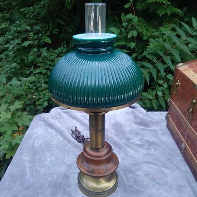 Cased glass lamp
