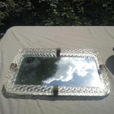  Art deco Italian vienni twist rod vanity tray
