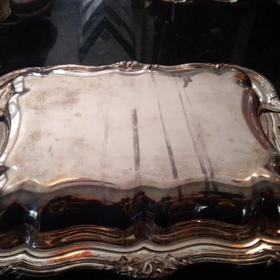Silverplate serving tray