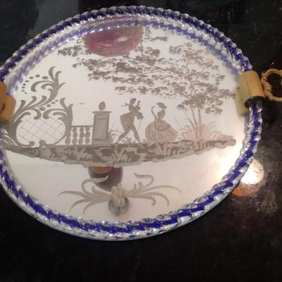 Italian  hollywood regency dresser tray