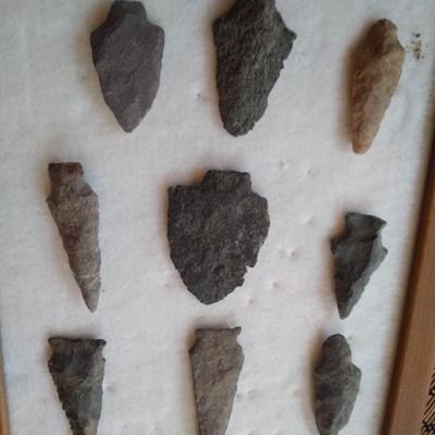 Antique  collection of arrow heads from nj