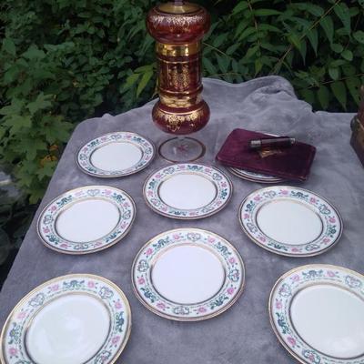 Bohemian glass and limoges