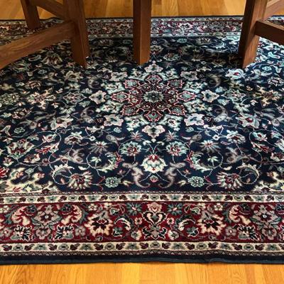 Blue & Burgundy Area Rug from Dining Room