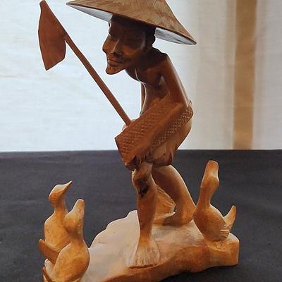 Vintage Wooden Fisherman 