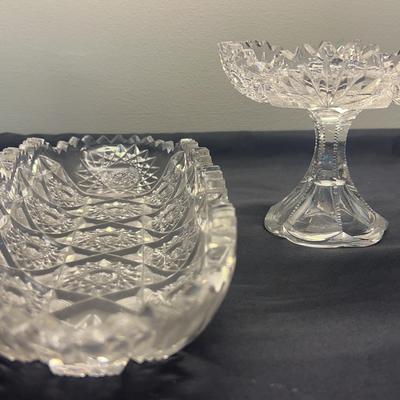 Cut Glass Style Serving Dishes