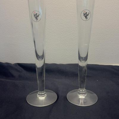 vintage Wyborowa Vodka Fluted Cordial Glasses (2)