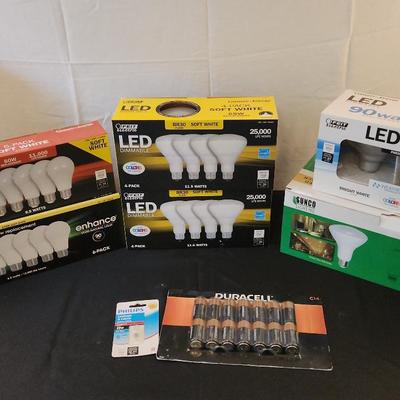Mystery Lot Of Lights And Batteries 
