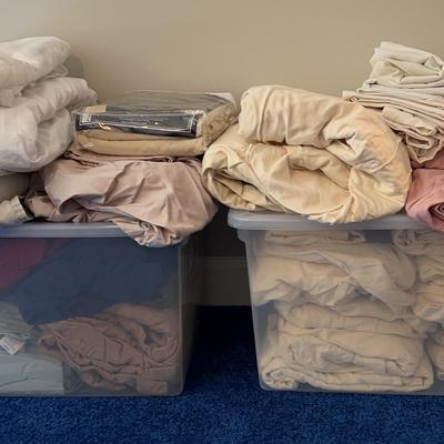 Lot of Bedding - Mixed Sizes, Colors & Materials