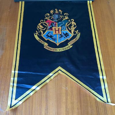 Harry Potter Hogwarts Banner on Plastic Rod