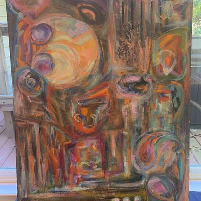Unframed Abstract Painting