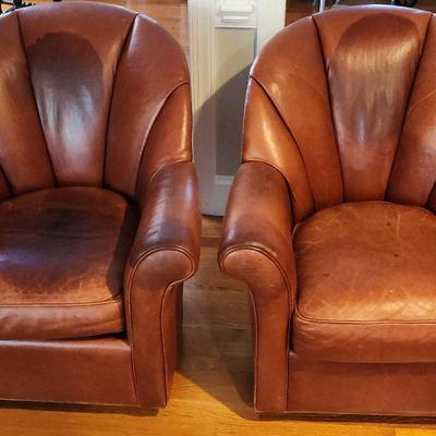 Classic Leathers Swivel Chairs (x×2)