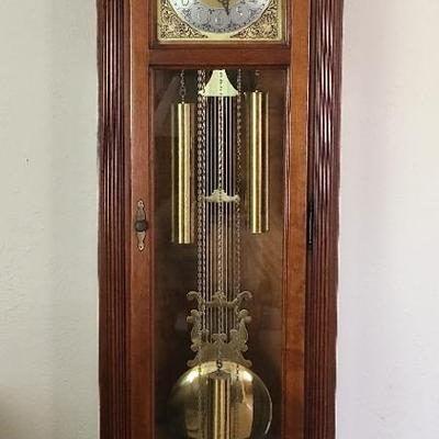 Tall Wooden Howard Miller Tempus Fugit Grandfather Clock 