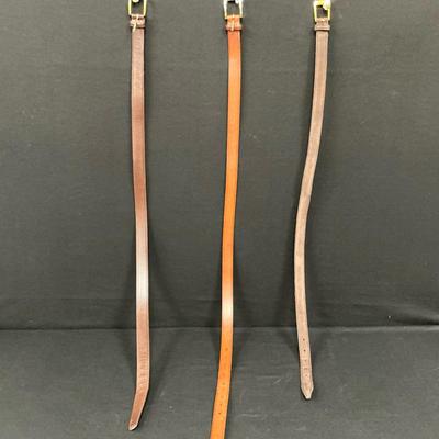 Designer Brands Brown Leather Belt Trio
