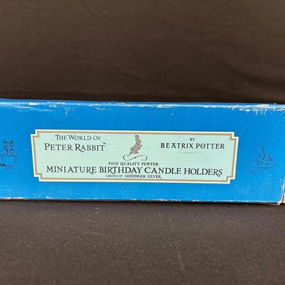 Peter Rabbit Pewter Candle Holders