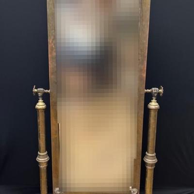 Brass Standing Mirror