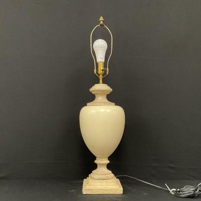 French Ceramic & Travertine Lamp #2