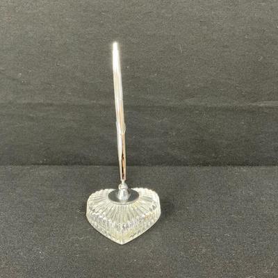 Waterford Crystal Heart Shaped Pen Holder 