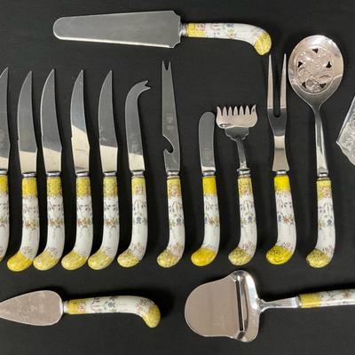 Prill Stainless Sheffield Serving Set With Six Knives