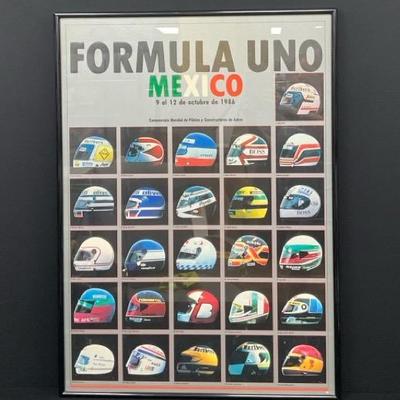 Framed Formula Uno Poster From 1986