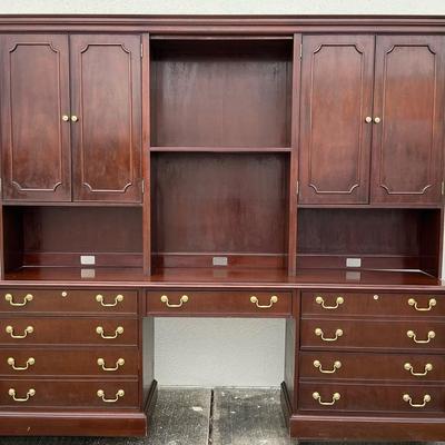 Large Council Credenza With Shelving Unit