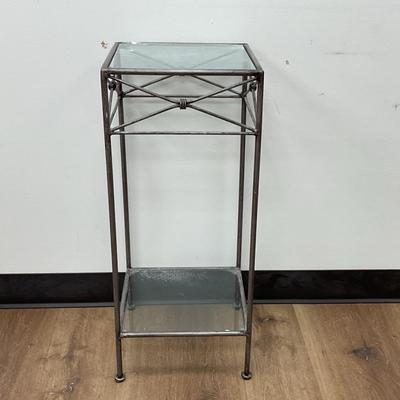 Metal And Glass Side Table
