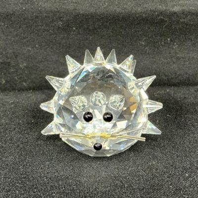 Swarovski Crystal Hedgehog With Whiskeres -Retired 