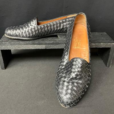 Salvatore Ferragamo Black Basket Weave Loafers