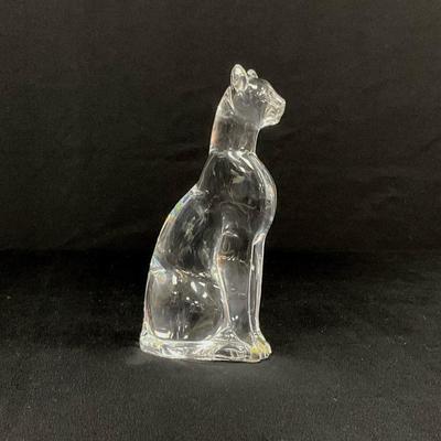 Baccarat Crystal Egyptian Cat Figurine