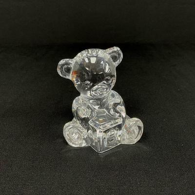 Waterford Giftology Crystal Baby Bear With Block