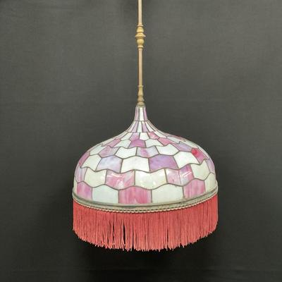 Vintage Pendant Stained Glass Lamp