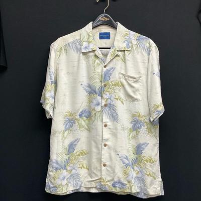 Tommy Bahama Men’s Blue/Cream Hawaiian Shirt