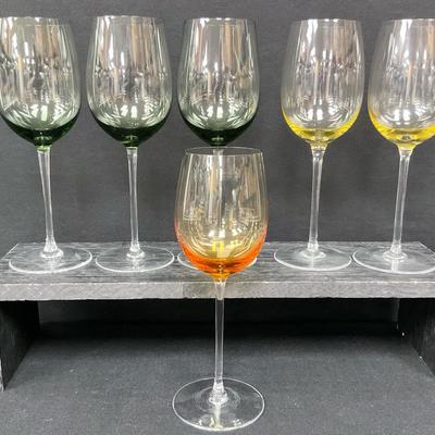 Set Of Multicolored Stemware