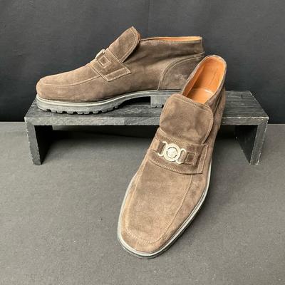 Gianni Versace Brown Suede Shoes 