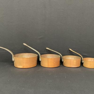 Vintage Copper Pan Set Of 4