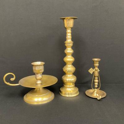 Brass Candlestick Trio