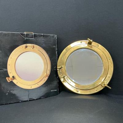 Vintage Brass Nautical Porthole Mirror