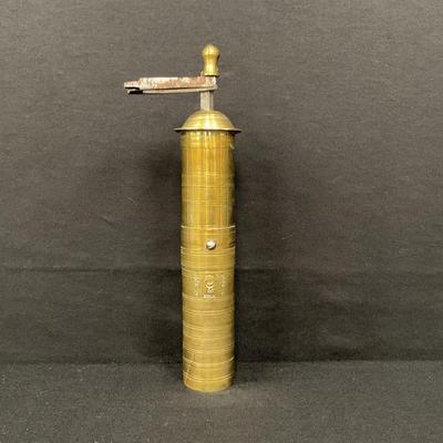 Antique M Kayan Turkish Brass Pepper Mill