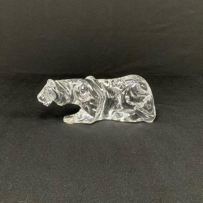 Baccarat Crystal Tiger Figurine / Paperweight