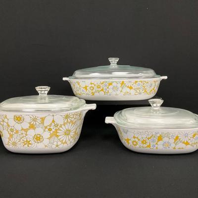 Corningware Floral Bouquet & Yellow Daisy Patterns
