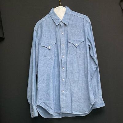 Red River By Neiman Marcus Men’s Chambray Western Shirt