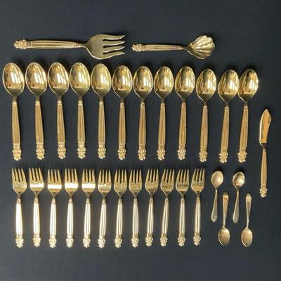 24k Gold Electro Plate 10/3 Japan Flatware